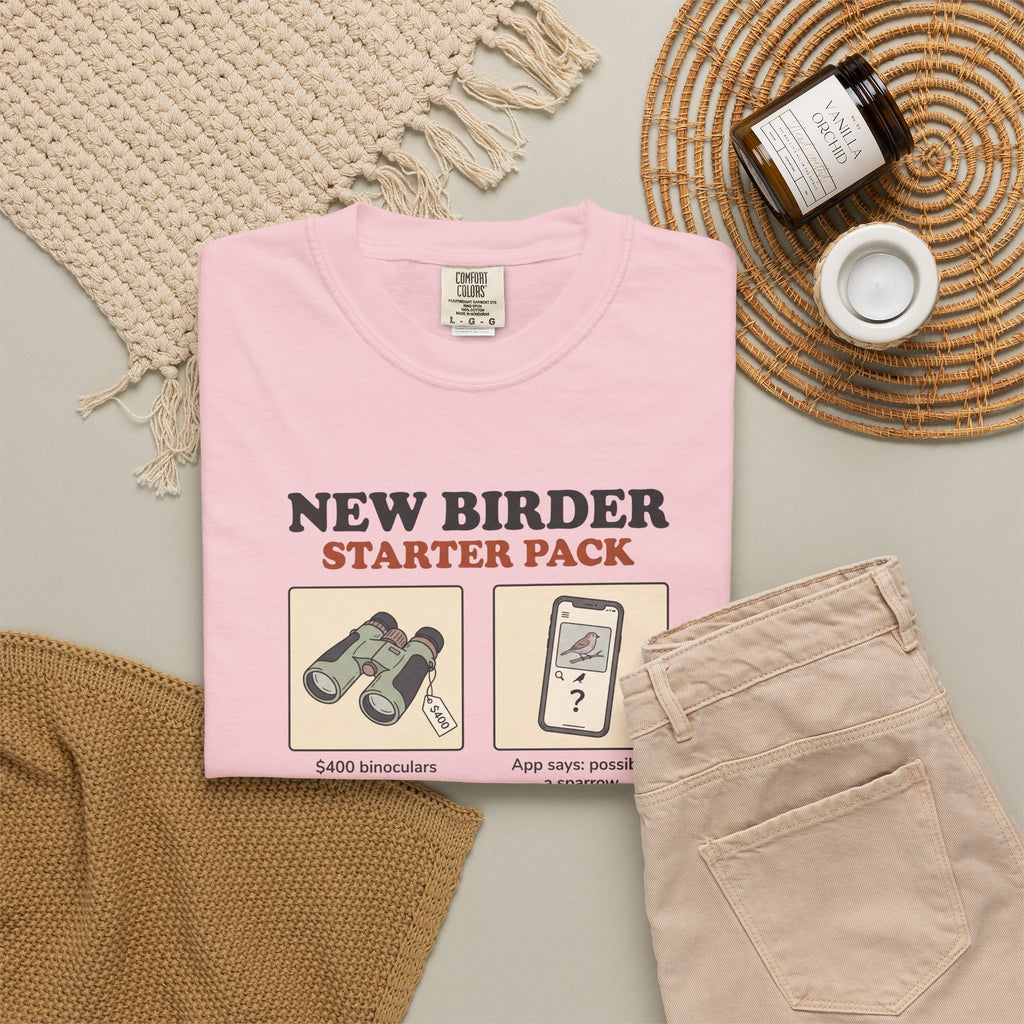 Birdwatcher Starter Pack T‑Shirt — New Birder Gift Tee