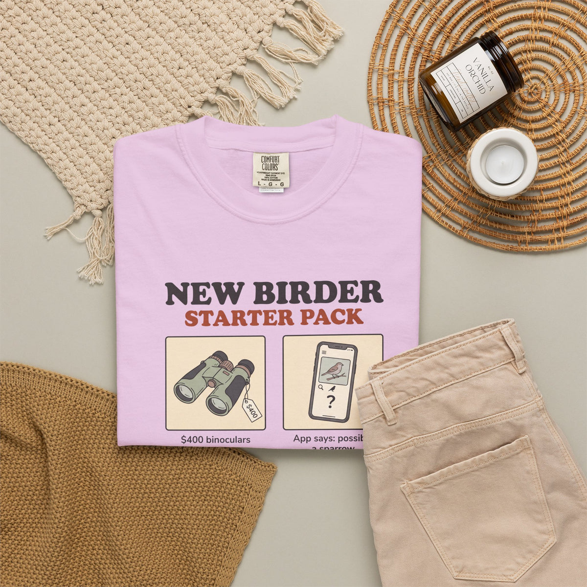 Birdwatcher Starter Pack T‑Shirt — New Birder Gift Tee