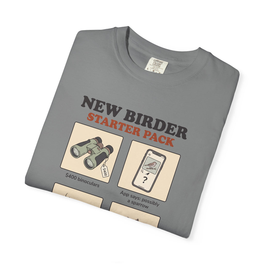 Birdwatcher Starter Pack T‑Shirt — New Birder Gift Tee