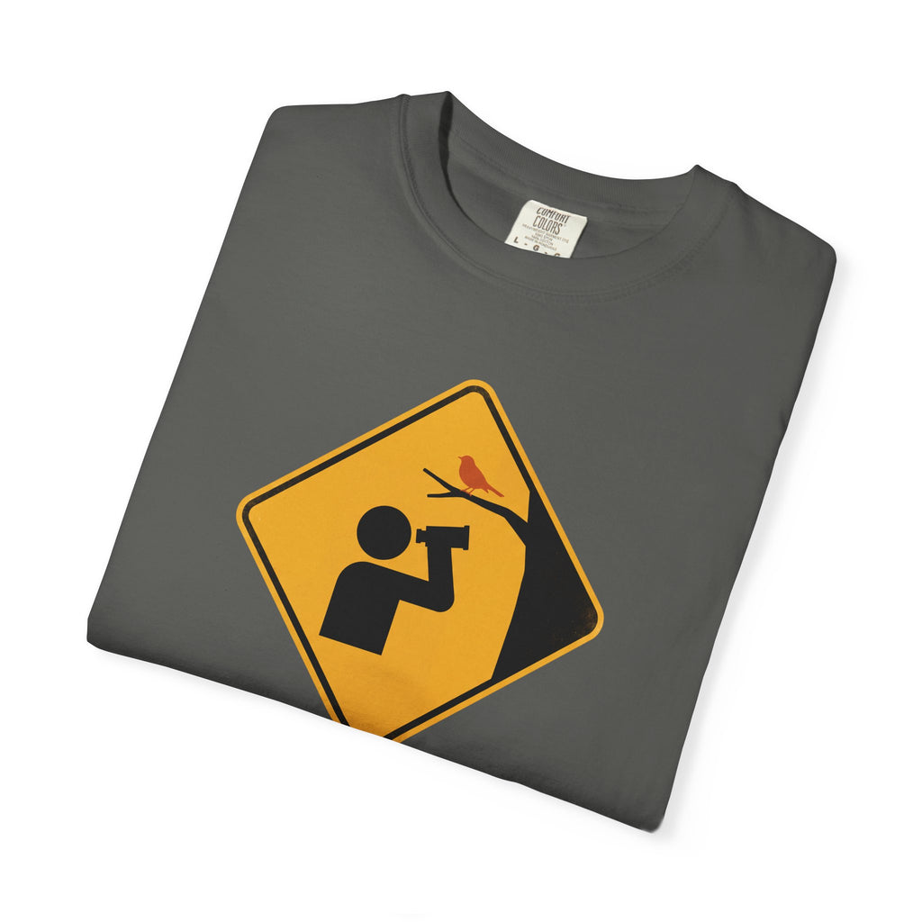 T‑Shirt — Caution: May Stop Mid‑Conversation For Birds (Birdwatching Humor)