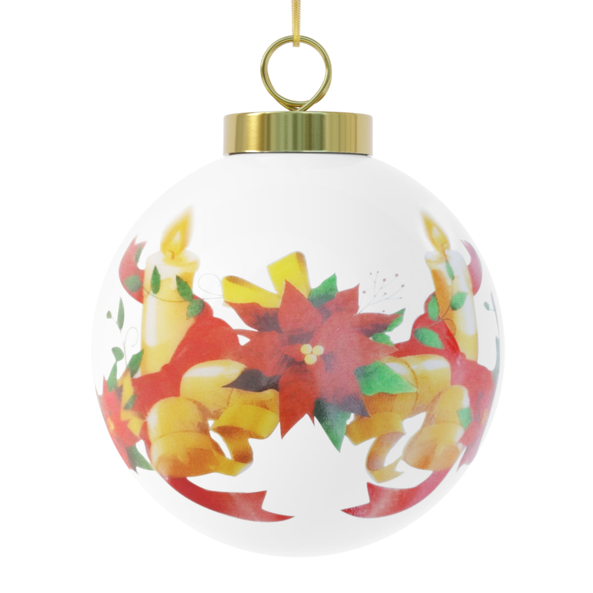 Round Christmas ornament with 'I Pause Conversations for Birds' cardinal design