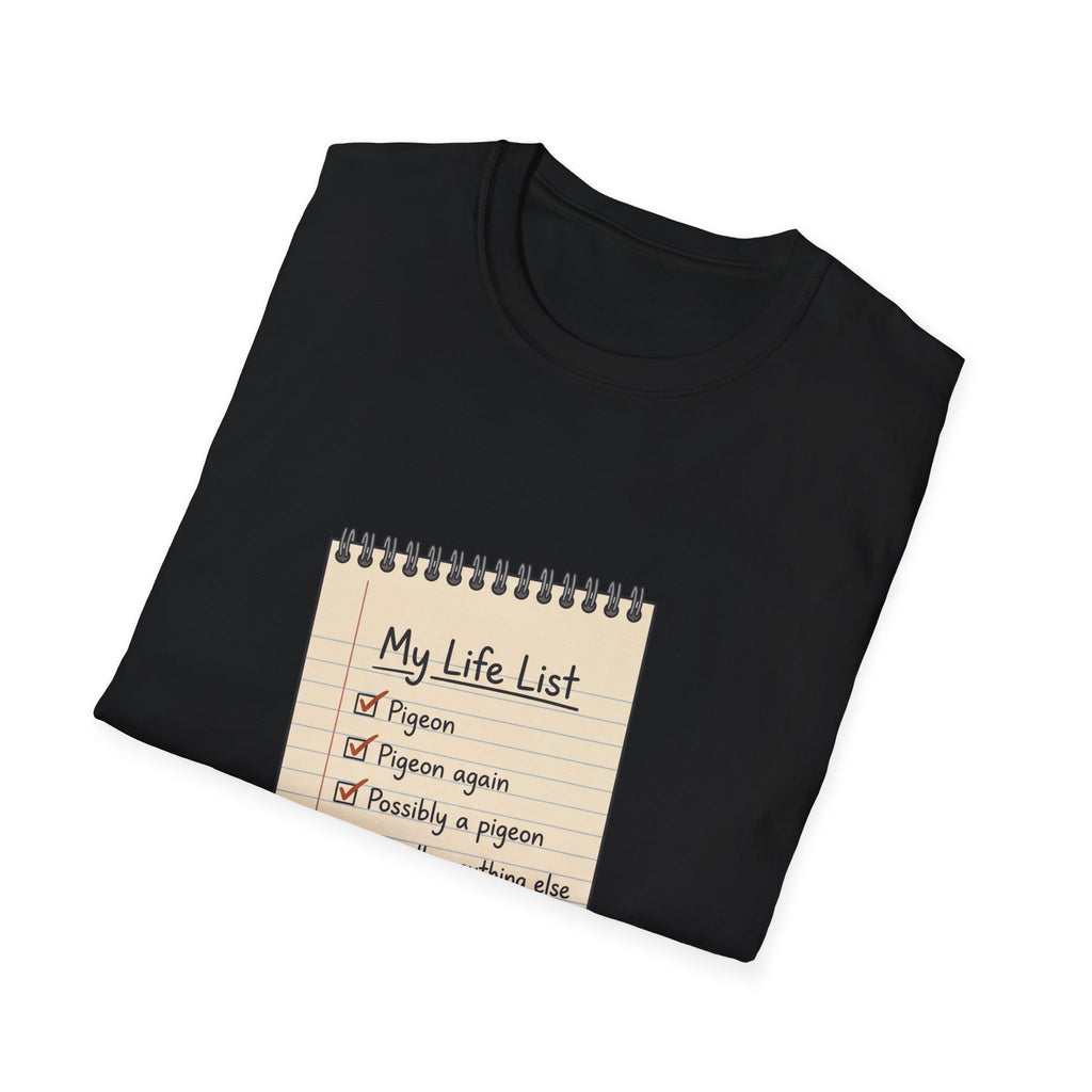T-Shirt — "My Life List" Pigeon Checklist Graphic Tee