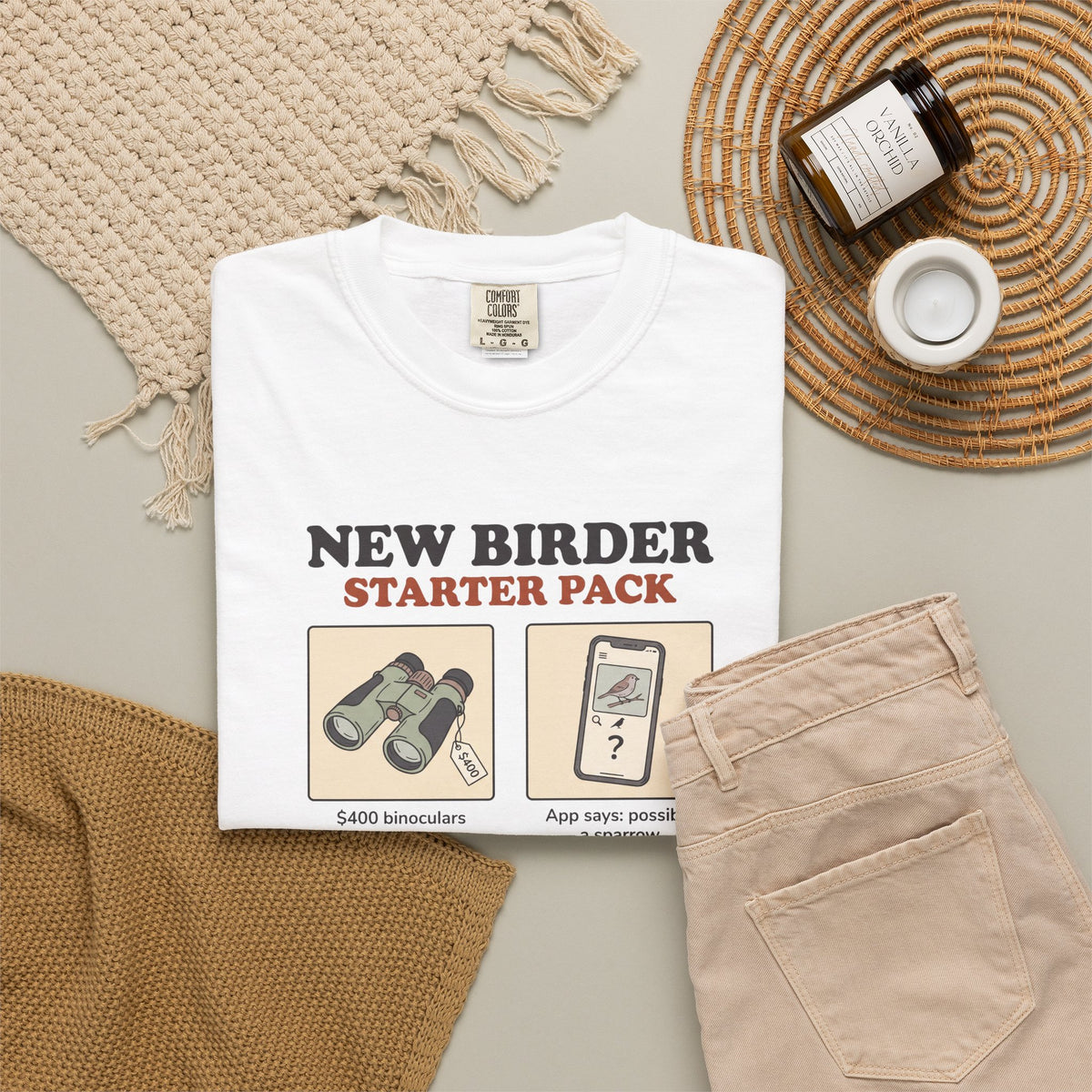 Birdwatcher Starter Pack T‑Shirt — New Birder Gift Tee
