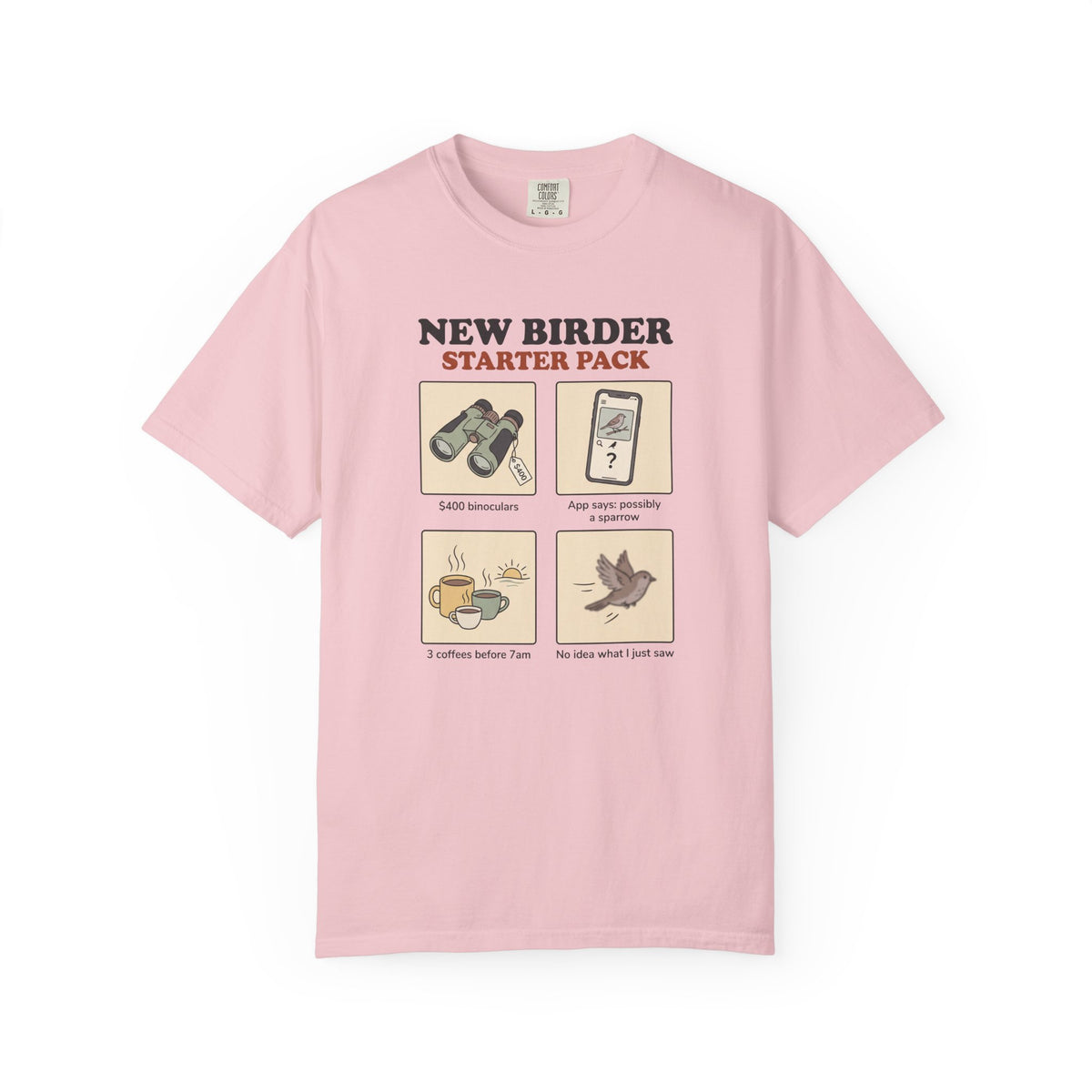 Birdwatcher Starter Pack T‑Shirt — New Birder Gift Tee