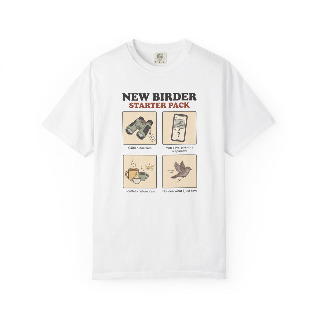 Birdwatcher Starter Pack T‑Shirt — New Birder Gift Tee