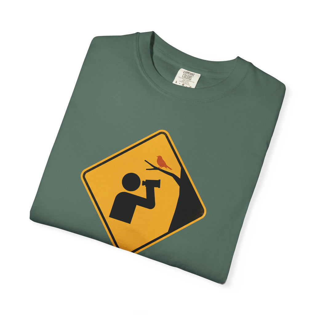 T‑Shirt — Caution: May Stop Mid‑Conversation For Birds (Birdwatching Humor)
