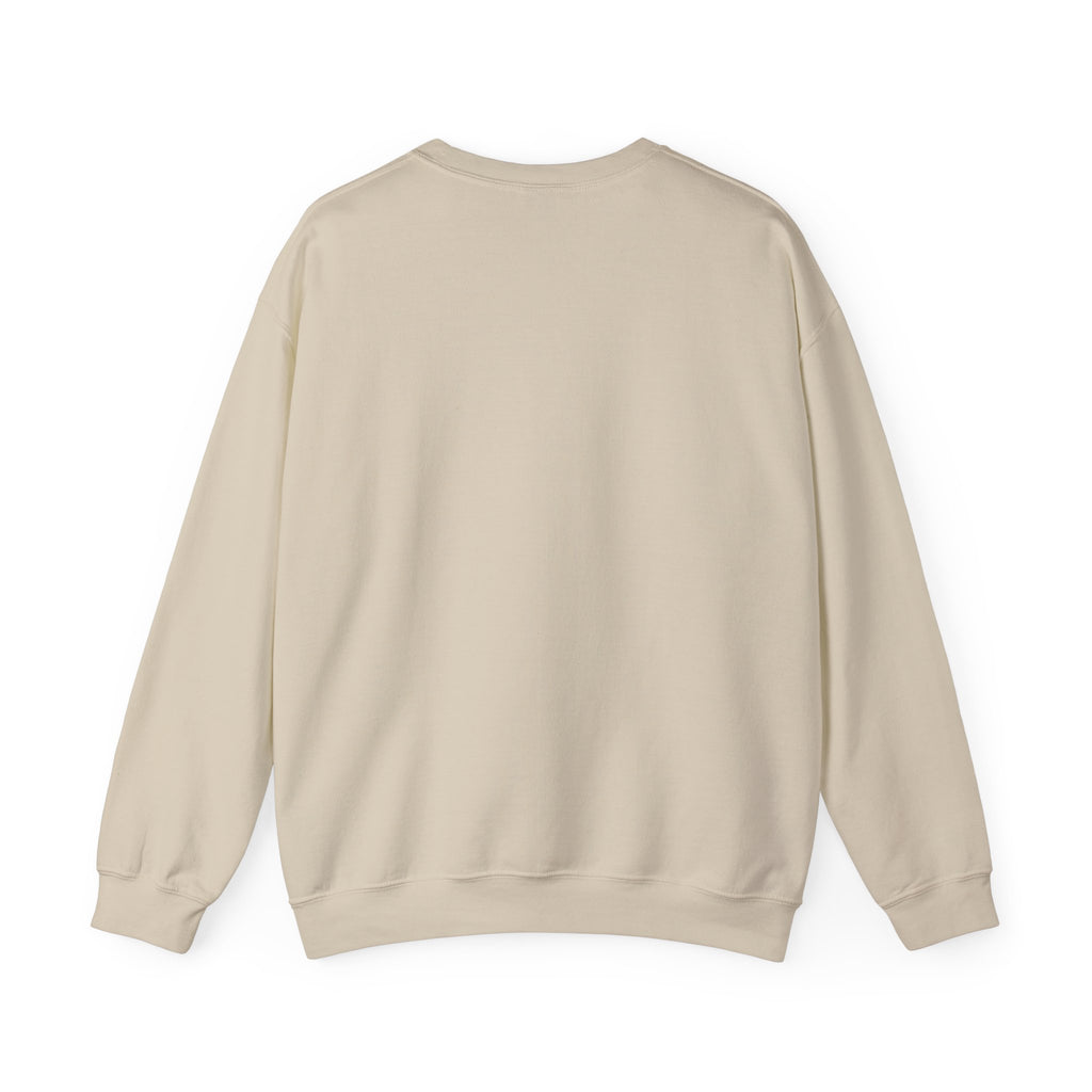 Crewneck sweatshirt with funny 'I Feed Birds. Allegedly.' design of a squirrel raiding a bird feeder