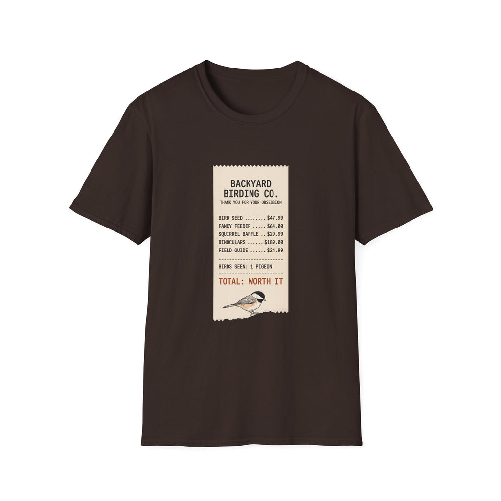 Backyard Birding Co. Tee — “Total: Worth It” Birdwatcher T-Shirt