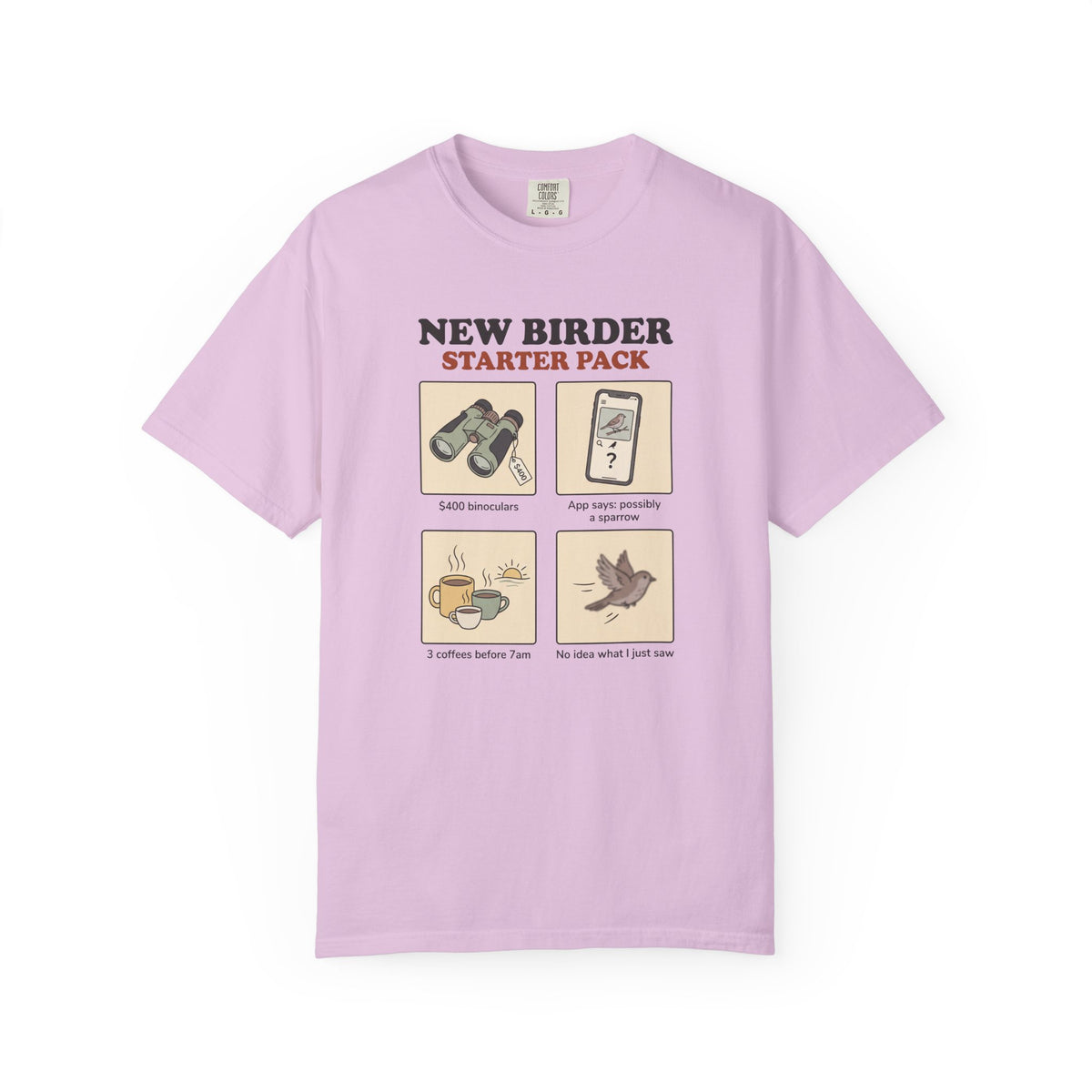 Birdwatcher Starter Pack T‑Shirt — New Birder Gift Tee