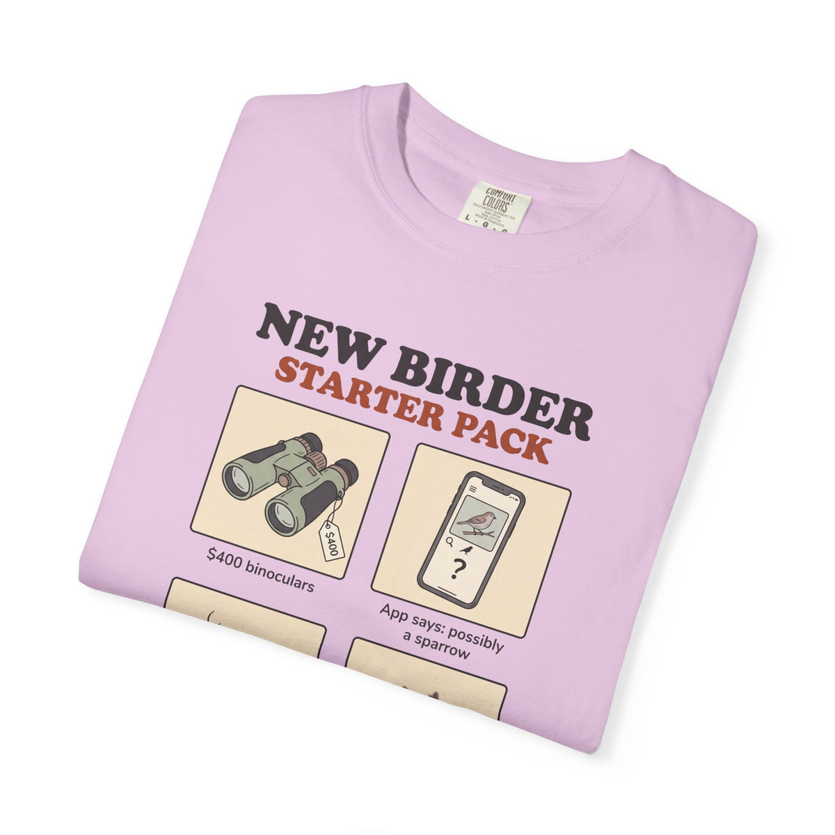 Birdwatcher Starter Pack T‑Shirt — New Birder Gift Tee