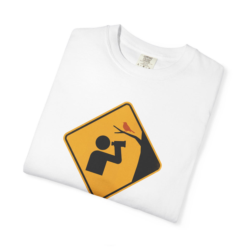 T‑Shirt — Caution: May Stop Mid‑Conversation For Birds (Birdwatching Humor)