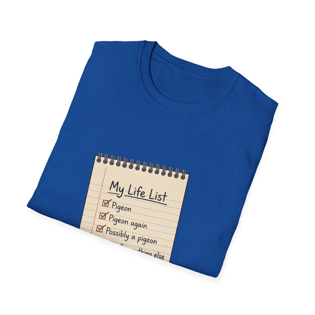 T-Shirt — "My Life List" Pigeon Checklist Graphic Tee
