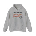 Hoodie with funny 'I Used to Be Cool. Now I Know Bird Calls.' birding design and chickadee