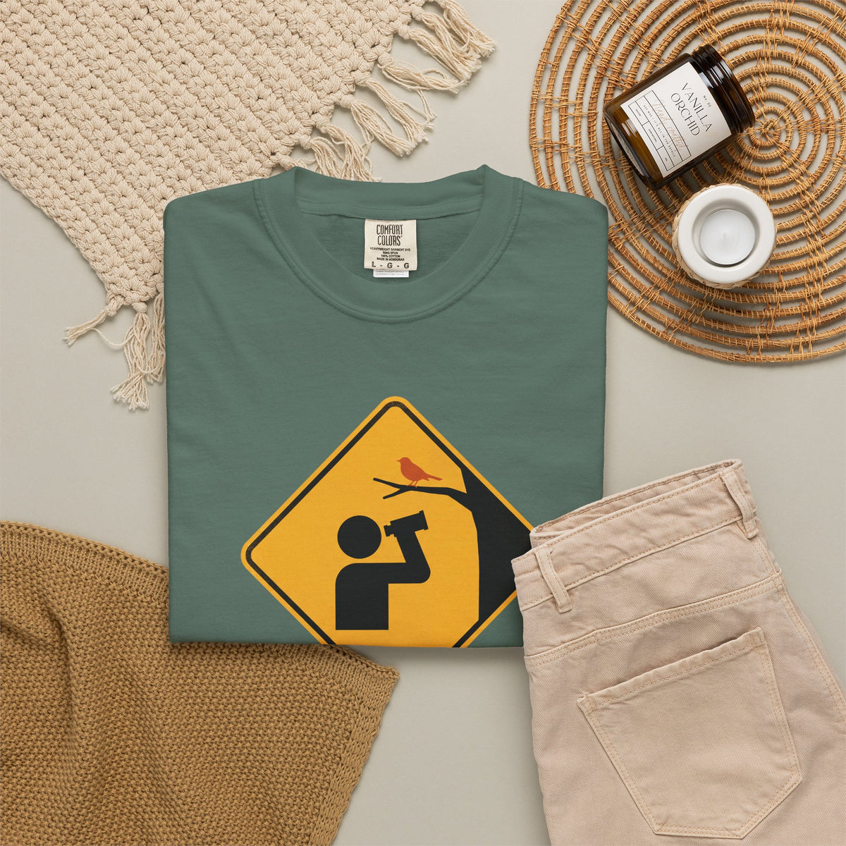 T‑Shirt — Caution: May Stop Mid‑Conversation For Birds (Birdwatching Humor)