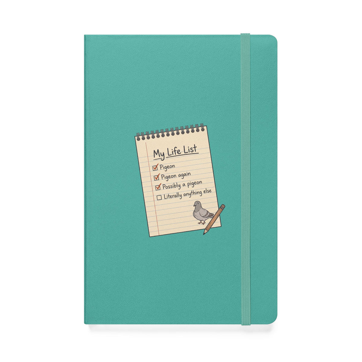 Hardcover Notebook — "My Life List" Illustrated Journal with Bird & Checklist