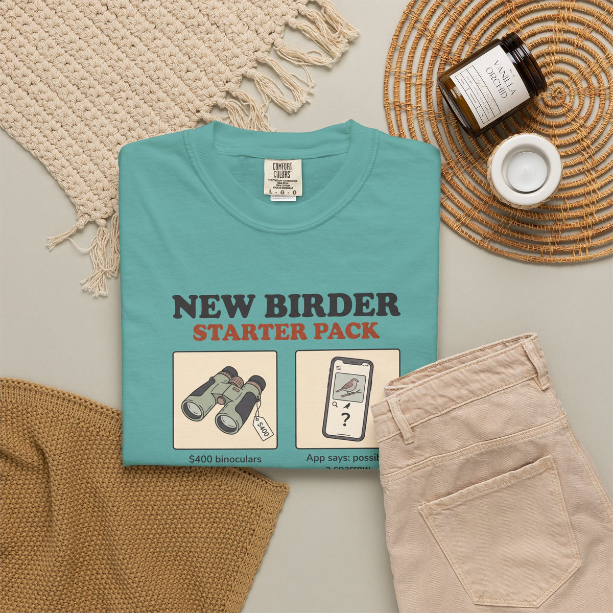 Birdwatcher Starter Pack T‑Shirt — New Birder Gift Tee