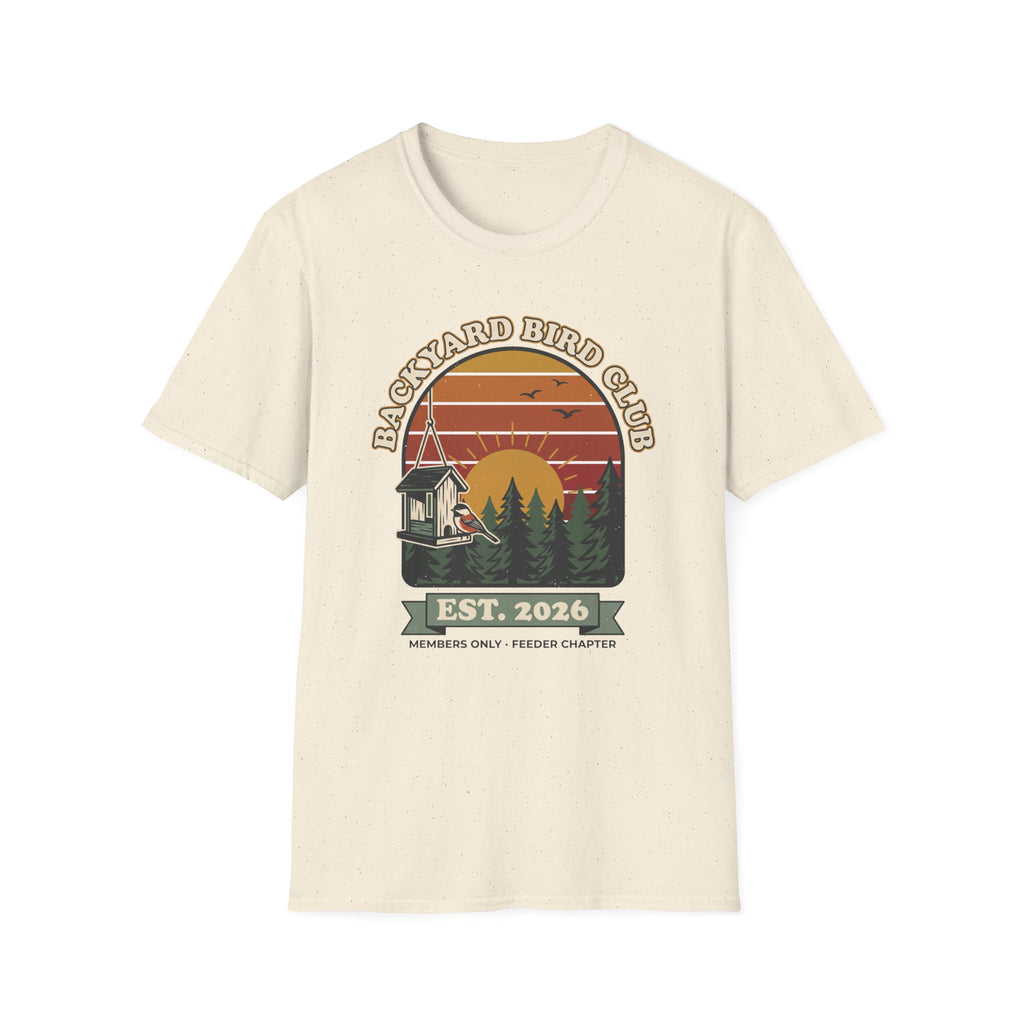 Backyard Bird Club T-Shirt – Retro Birdwatching Tee