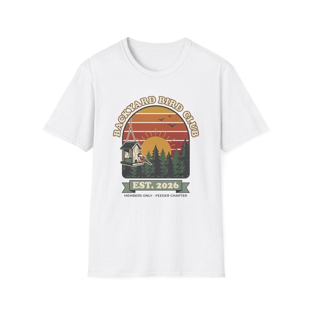 Backyard Bird Club T-Shirt – Retro Birdwatching Tee