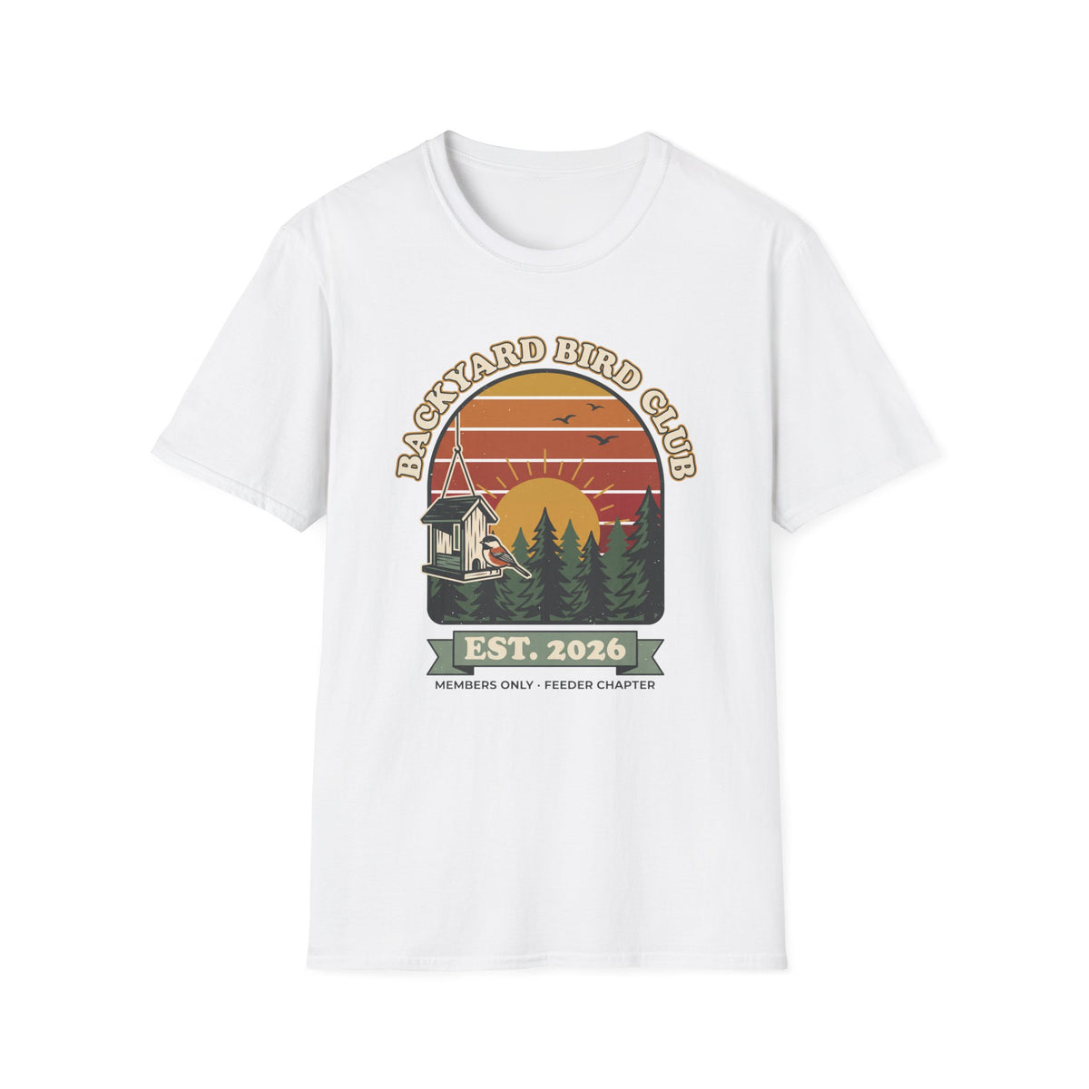 Backyard Bird Club T-Shirt – Retro Birdwatching Tee
