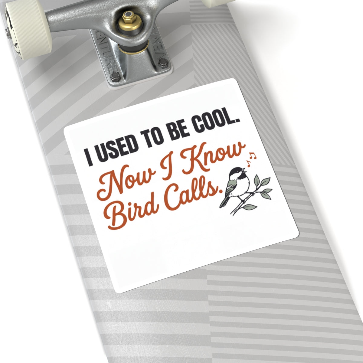 Kiss-Cut Sticker — “I Used to Be Cool. Now I Know Bird Calls.” Funny Birdwatching Decal
