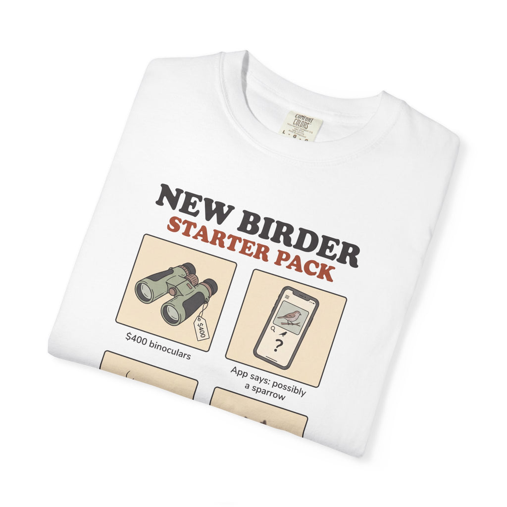 Birdwatcher Starter Pack T‑Shirt — New Birder Gift Tee