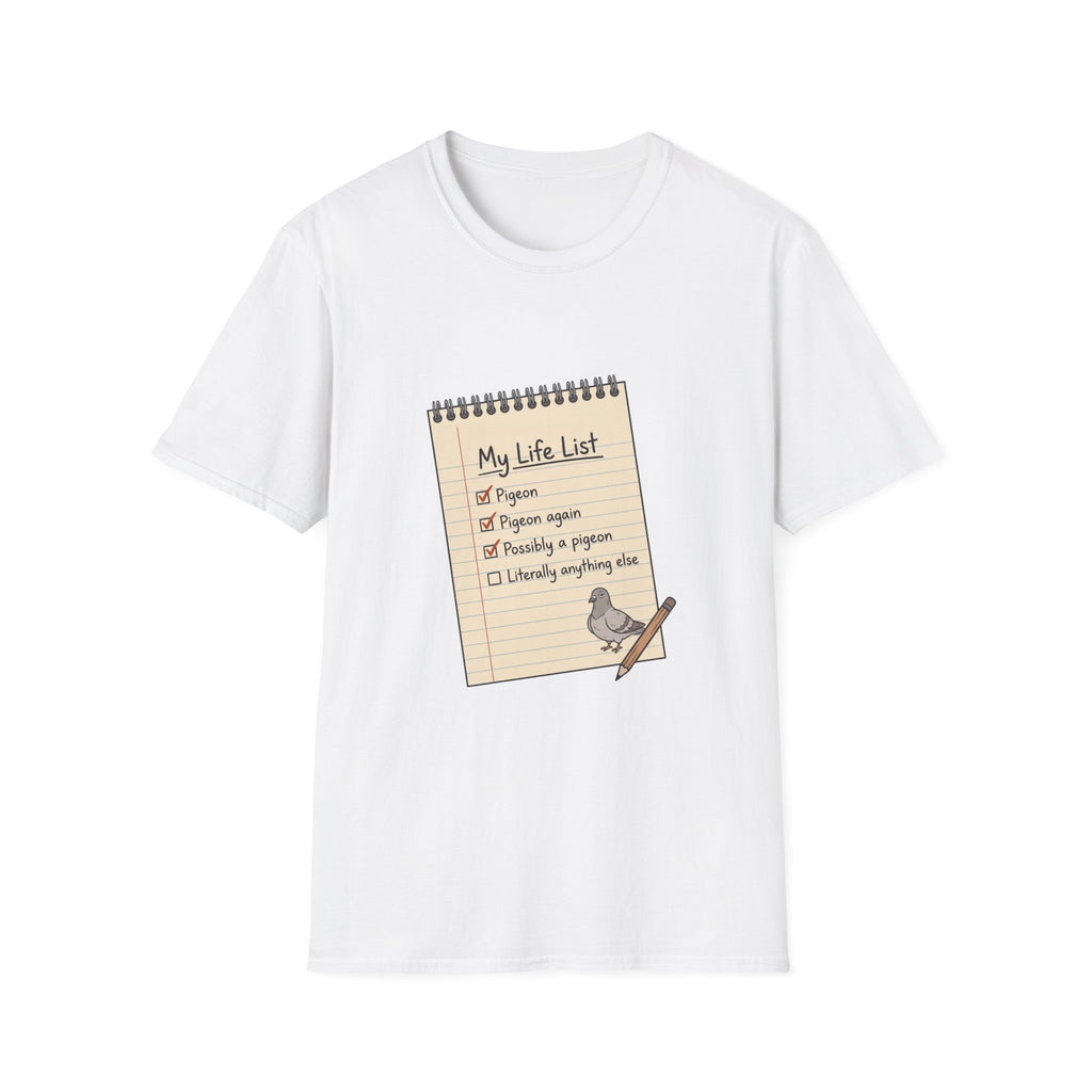 T-Shirt — "My Life List" Pigeon Checklist Graphic Tee