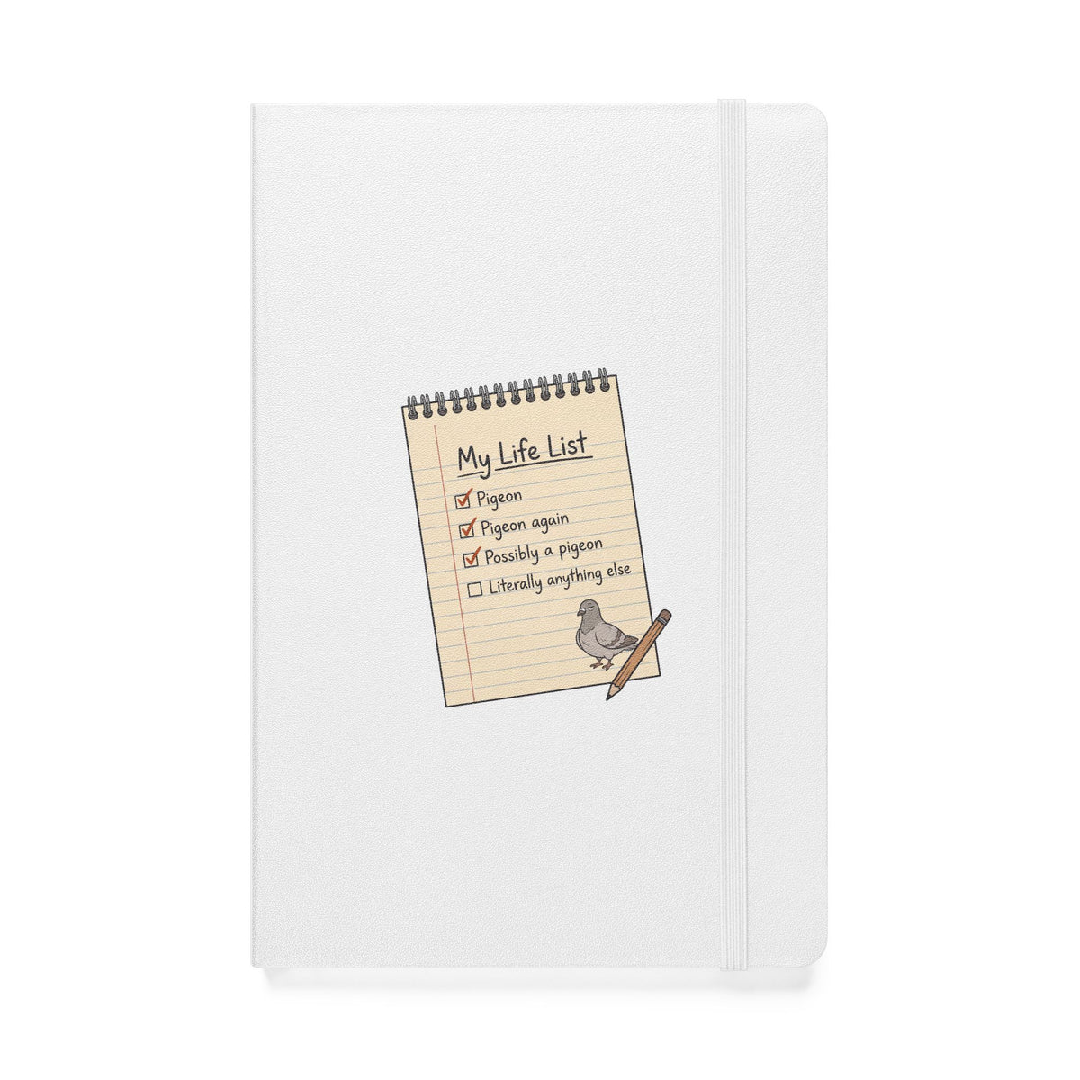 Hardcover Notebook — "My Life List" Illustrated Journal with Bird & Checklist