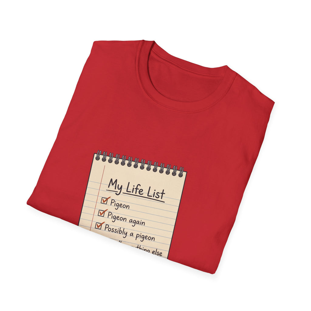 T-Shirt — "My Life List" Pigeon Checklist Graphic Tee