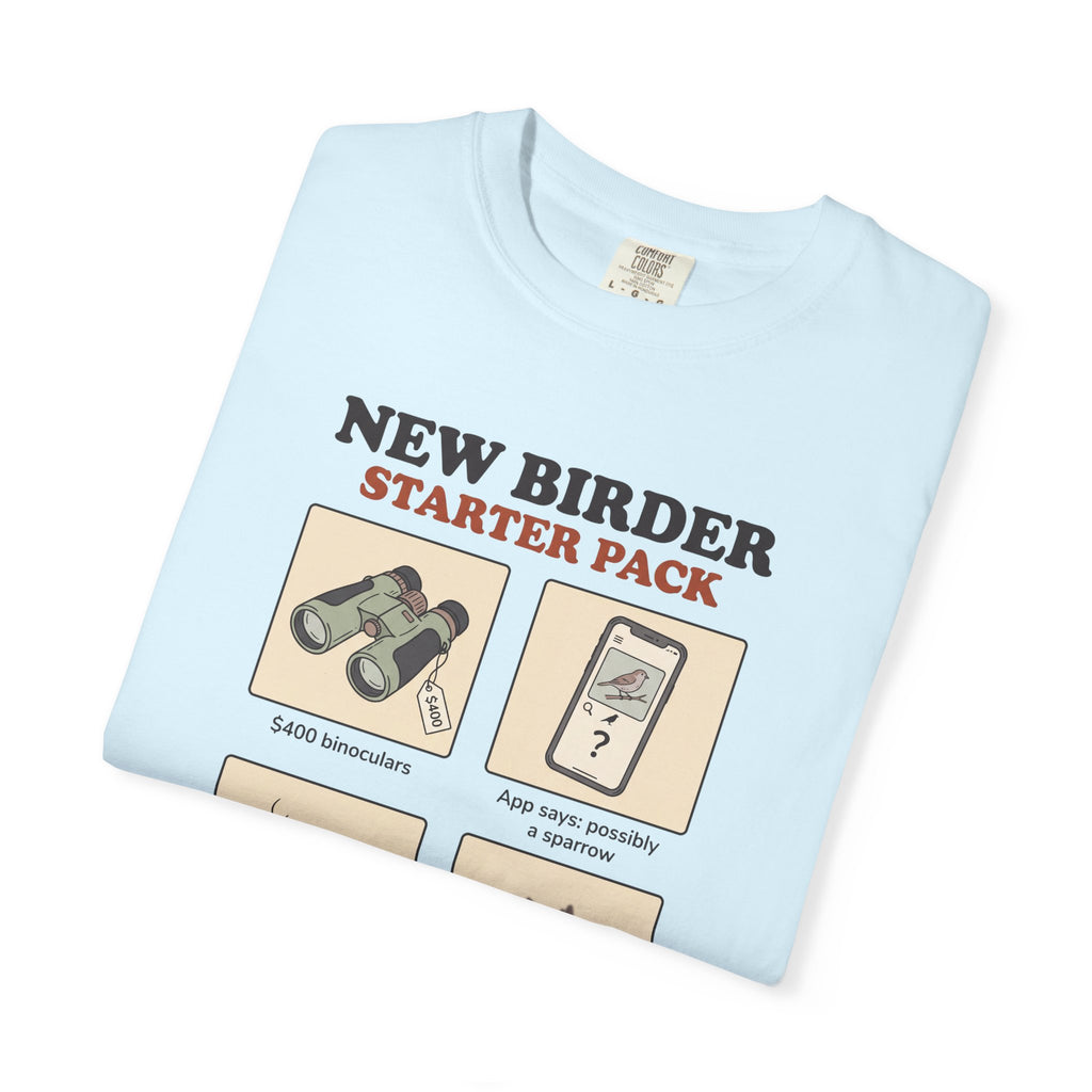 Birdwatcher Starter Pack T‑Shirt — New Birder Gift Tee
