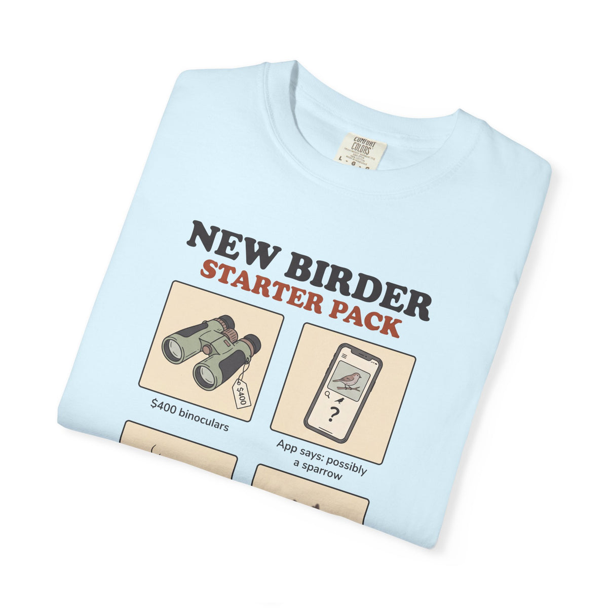 Birdwatcher Starter Pack T‑Shirt — New Birder Gift Tee