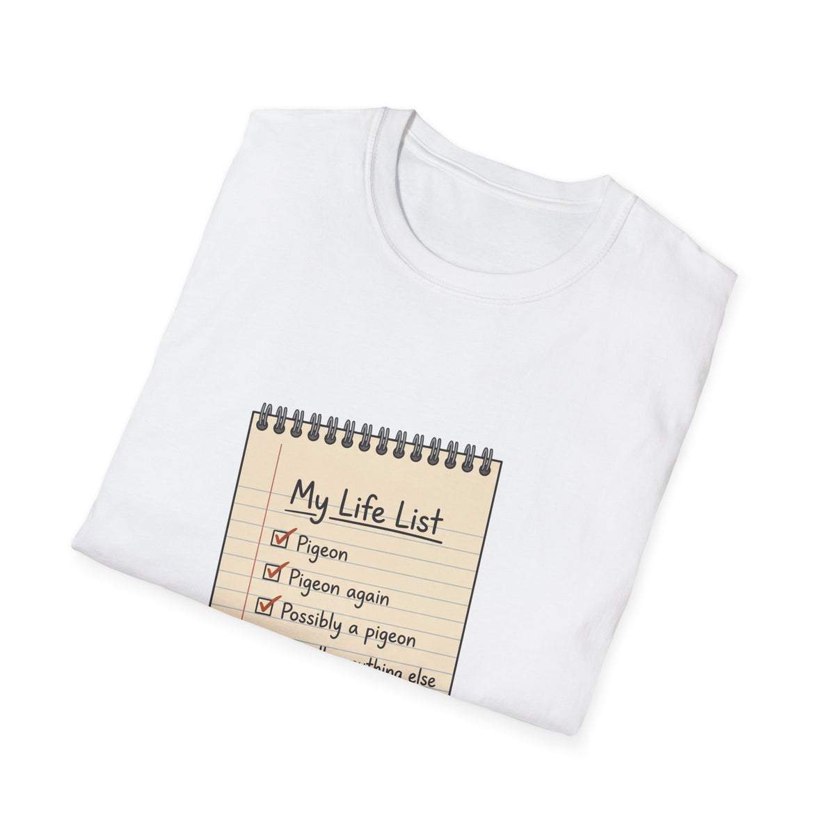 T-Shirt — "My Life List" Pigeon Checklist Graphic Tee