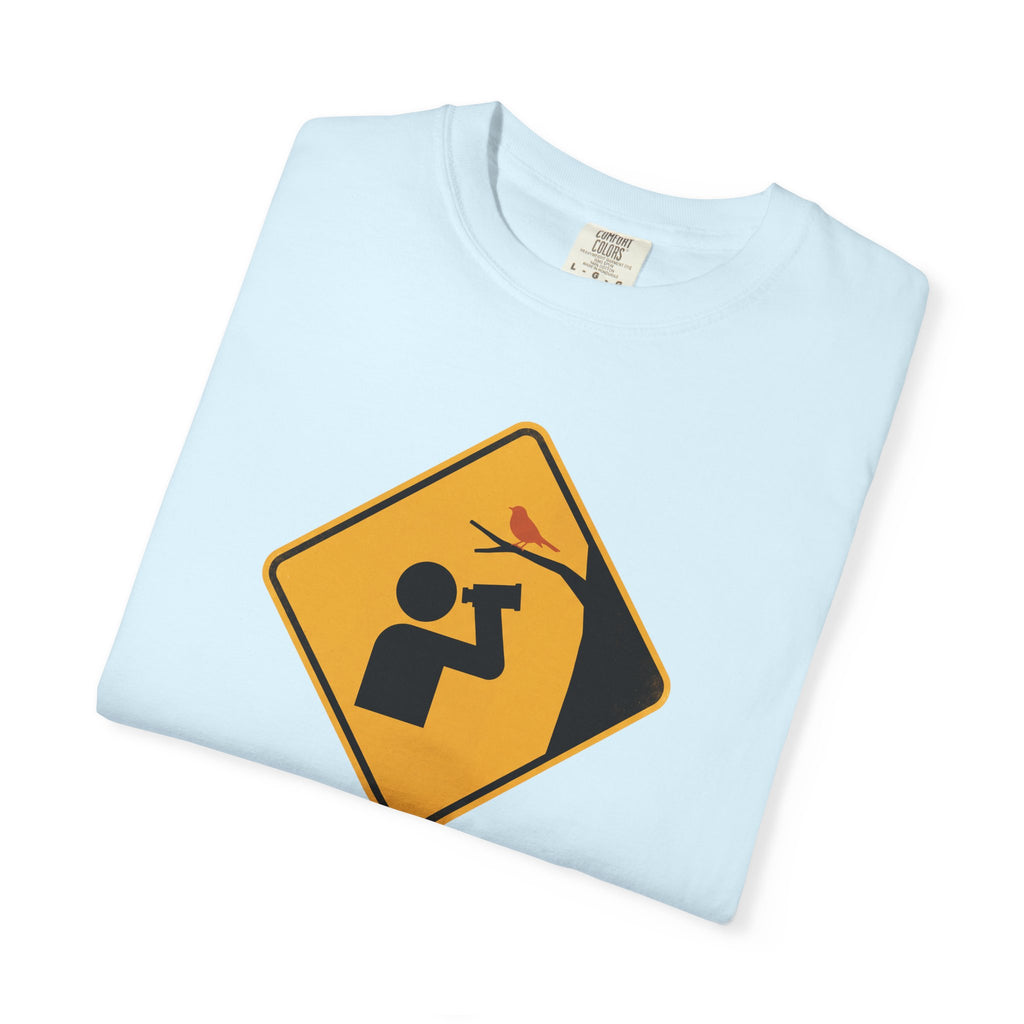 T‑Shirt — Caution: May Stop Mid‑Conversation For Birds (Birdwatching Humor)