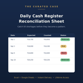Daily Cash Register Reconciliation Sheet