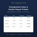 Consignment Sales & Vendor Payout Tracker